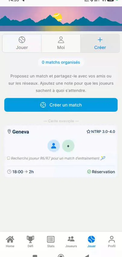 La proposition de match